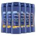 Suave Men 3in1 for Everyday Use Hair, Body and Face Wash Fragrance Bodywash, Shower Gel and Shampoo for Men 15 oz Fresh 15 Ounce (Pack of 6)