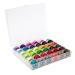 BetyBedy 36Pcs Bobbins and Sewing Threads with Bobbin Case for Multiple Sewing Machine Pre-Wound Bobbins Set for Bro-Ther/Baby-Lock/Jano-me/El-na/Sin-ger Standard Size and Assorted Colors PLASTIC