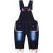 KIDSCOOL SPACE Baby Denim Overalls | 3D Cartoon Knitted Jean Dungarees (Blue) - 3-6 Months - Buy Online on SooperMarket.com