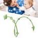 Stretchable Chewable Safety Teether Silicone Chain - Bear Shape - Green - Buy Online on SooperMarket.com