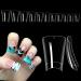 Deciniee Duck Nail Tips 550Pcs Clear False Nails Tips Duck Acrylic Nails 11 Sizes Wide French False Nail Tips Acrylic Nail Duck Feet Style Nail Tips for Manicure Home DIY Nail Art Salon 550N-YZ