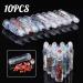 10 Pack 10ml Gemstone Roller Bottles with Healing Crystal Chips - Clear Glass Roll on Bottle for Essential Oils - Silver Lid - Natural Crystal Stones Roller Balls - Buy Online on SooperMarket.com