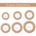 Bopoobo 60mm Unfinished Wooden Rings - Natural Beech Craft Rings for DIY Baby Teething Toys & Accessories (10 pcs) - Buy Online on SooperMarket.com