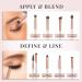 Rose Gold Eye Makeup Brush Set by Lily England - 8 Professional Brushes for Blending Eyeshadow, Concealer, Brows, and Eyeliner - Buy Online on SooperMarket.com