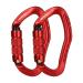 XINDA 22KN Auto Locking Carabiner Clip - Twist Lock Climbing Carabiner CE UIAA Certified, Heavy Duty Carabiners for Climbing,Rappelling,Hammock,Hiking,Camping 2 pcs Red