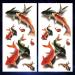 Oottati Waterproof Tattoo Stickers - 2 Sheets, 3D Red Black Koi Carp Fish Design - Long Lasting and Realistic Look - 3D-029 - Buy Online on SooperMarket.com