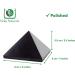 Heka Naturals 8cm Polished Shungite Pyramid Healing Crystal for Home Decor - Chakra Meditation & Negative Energy Protection - Buy Online on SooperMarket.com