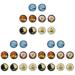 EXCEART 15 Pairs Halloween Earrings Men's Suits Black Stud Earrings for Men Creative Earrings Spider Round