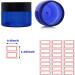 5 oz Blue Plastic Cosmetic Jars with Lids - Set of 12 Refillable Containers for Creams, Lotions, Makeup, Bath Salt, Ointments, and Body Butter - Buy Online on SooperMarket.com