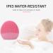 Mini Silicone Facial Cleansing Brush - FEITA Waterproof Silicon Face Cleaner and Electric Masager System for All Skin Types (Pink) - Buy Online on SooperMarket.com
