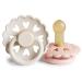 Frigg Fairytale Schnuller 2 Pack |Latex pacifier |BPA-free |Made in Denmark |Symmetrical sucker in cherry shape (Cream/Blush size 2 (6-18 months)) size 2 (6-18 months) Cream/Blush