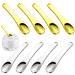 KALLORY Makeup Brushes Set Skin Care Tools 8Pcs Metal Cosmetic Spoon Spatulas Facial Cream Applicators Eye Cream Skincare Spoons Tools for Makeup Makeup Set Makeup Set