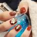 Sethexy Glossy Squoval Short False Nails Flower Glitter Rhinestone Studs Wine Full Cover Acrylic Fake Nails Tips for Women and Girls - Buy Online on SooperMarket.com