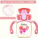 YOHKOH 6oz Red Baby Sippy Cup with Weighted Straw | PPSU Learner Cup for Toddlers 4-6 Months | No Spill Soft Spout & Handles - Buy Online on SooperMarket.com