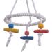 Hypeety Pet Bird Swing Toy - Round Cotton Rope Hanging Hammock for Parakeet, Budgie, Cockatiel - Fun Tri Toy for Cage Enrichment - Buy Online on SooperMarket.com