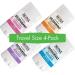 MONA All Natural MINI DEORORANT For Women & Men | Vegan & Safe for Sensitive Skin | Aluminum & Baking Soda free Deodorant with All Natural Fragrance | (Travel 4-Pack VAR-1 (0.53 Oz each))