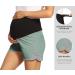 Foucome Maternity Quick-Dry Over Belly Yoga Shorts - Green/Grey, Small - Buy Online on SooperMarket.com