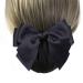 Women Hair Clip Ribbon Barrette With Net Chignon Professional Hair Bun Cover  Black Bun Cover Hair Tie  Barrettes Net Snood Hairnet Bow Bow-knot Decor Hair Clip Hairnet Black