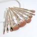 Evvmnaks 9 Pieces Gold Oval Makeup Brushes Set Trace Makeup Brushes Set Eyeshadow Brushes - Buy Online on SooperMarket.com