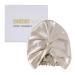 ZIMASILK 22 Momme 100% Mulberry Silk Sleep Cap for Women Hair Care Natural Silk Hair Wrap for Sleeeping Silk Bonnet with Elastic Stay On Head Classic Pleated(1Pc Beige) One Size Beige