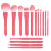 TEXAMO Professional Makeup Brushes for Powder Contour Blush Bronzer Highlighter Blending Foundation Eyeshadow Eyebrow Eyeliner Lip Brush, Makeup Brush Set of 15, Pink 15Pcs Pink