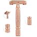 Kanzy Safety Razor for Women & Men Butterfly Classic Rose Gold Double Edge Single Blade Metal Reusable Razor Shaving Kit Traditional Manual Razor for Perfect Shave Butterfly Rose Gold