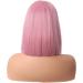 MapofBeauty 12 Inch/30 cm Straight Bob Flat Bangs Short Colorful Synthetic Hair Cosplay Party Wig (Rouge Pink) - Buy Online on SooperMarket.com