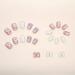 Justotry 24 Pcs Colourful Flower Square Short False Nails - Beige French Daisy Pattern Medium | Nail Glue Included | Squoval Fake Nails for Women - Buy Online on SooperMarket.com