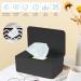 Premium Baby Wet Wipes Storage Box & Bag Set - Black | Durable Stylish Donor Holder with Lid for At-Home Use - Buy Online on SooperMarket.com