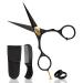 5.5 "Ontaki Premium Hand forged Japanese steel-hair-beard cord-cut-cut-trim-trim-grown-face hair pony (black)-Bartscher scissors-scissors nasal hair-mustache scissors