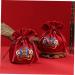 HOMSFOU 2pcs Candy Bag Packaging Bag Wedding Candy Bags Candy Bags for Wedding Decorative Candy Pouches Drawstring Candy Bags Gift Bags Wedding Decor Portable Candy Pouch Festival Supply Red 15x12cm - Buy Online on SooperMarket.com