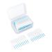 Interdental brush brush portable toothpick with dental floss and case for oral care 200 pieces soft Interdental-Einweg-Silikonkopf (Blue)