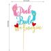 Arthsdite 1Pc Pink or Blue We Love You Cake Topper with Footprint Gender Reveal Cake Decorations for Baby Shower Gender Reveal Theme Kids Boys Girls Birthday Party Decoration Supplies Pink Or Bule Cake Topper - Buy Online on SooperMarket.com