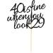Arthsdite 40 Is Fine When You Look 29 - Happy Birthday Cake Topper 40th Birthday for Women Boss Wife Co-workers Sisters Best Friends Cake Decoration- Black Glitter - Buy Online on SooperMarket.com
