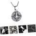 CHILDWEET 1pc Compass Necklace Mens Necklace Mens Pendants Vintage Star Necklace Man Stainless Steel Jewelry - Buy Online on SooperMarket.com