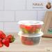 NRLinX 5 oz. Plastic Condiments Containers with Hinged Lids - 50 Sets | Multipurpose Small Sauce Cups for Dip, Dressing, Jello Shots - Buy Online on SooperMarket.com