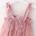 PythJooh Baby Girl Butterfly Wings Tulle Dress - Sleeveless Princess Tutu Dress for Toddler Girls 0-4 Years - Dusty Pink - Buy Online on SooperMarket.com