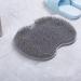 WALULAN Silicone Bath Body Brush Foot Back Massage Pad Grey | Exfoliating Non-Slip Bath Pad with Suction Cup - Buy Online on SooperMarket.com