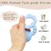 Smarbore Silicone Baby Teething Toy for Babies 0-12 Months - Nude Green Rattle & Teether for Sensory Exploration and Pain Relief - Buy Online on SooperMarket.com