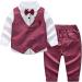 Nwada Boys 4pcs Gentleman Suit Set | Wedding Boys Clothes | Wine Red Outfit 2-3 Years - Buy Online on SooperMarket.com