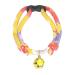 PetSoKoo Four-Leaf Clover Cat Collar with Bell Breakaway Buckle. Japan Chirimen,Cute Kitten Collar for Girl Boy,Samll Cat Standard (6-13 inch,16-32cm) Orange Yellow