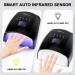 Rechargeable Cordless UV LED Nail Lamp 66W - Gel & Regular Polish Dryer | 5 Timer Settings, Automatic Sensor, LCD Display - Black - Buy Online on SooperMarket.com