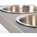 PetFusion Elevated Dog and Cat Bowls - Premium Anodized Aluminum Feeder with US Food Grade Stainless Steel Raised Bowls (Short 4 Metallic Gray) - Buy Online on SooperMarket.com
