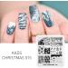 Alexnailart Christmas Nail Stamping Plate CH015 - Professional Manicure Stencil for Festive Nail Art - Buy Online on SooperMarket.com