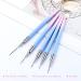 Eptbsdu 5PC Nail Art Liner Brushes Set - Metal Handle Long Lines Brush for UV Gel Polish Painting - Pink - Buy Online on SooperMarket.com
