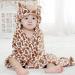 Gneliwm Baby Hooded Blanket Swaddle Wrap | Soft Plush Bath Towel for Newborns, Infants, and Toddlers - Brown - Buy Online on SooperMarket.com