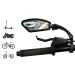 Pedal heroes bike mirror with cleaning cloth and bag (left foldable) - stable bicycle mirror for e -bike - rear mirror bike - mirror bike on the handlebar