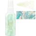 Body Glitter Spray Moisturizing Liquid Highlighter Quick-Drying Non-Sticky for Woman Face Hair Body Glitters Shiny Makeup. (Bright Green)