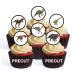 48 PRECUT Dinosaurs Edible Mini Cupcake Toppers - Premium Thickness SWEETENED VANILLA - wafer card disc cake decorations