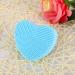 LIZEALUCKY Silicone Makeup Brush Cleaner Scrubber Cosmetic Cleaning Pad and Quick Color Removal Sponge Heart Shaped Washing Scrubber Mat(Blue) - Buy Online on SooperMarket.com